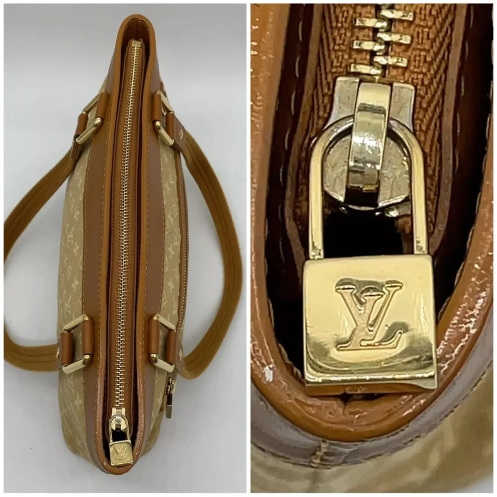 Authentic LOUIS VUITTON Monogram Mini Lucille PM Hand Bag (color Tan) (beige) - Picture 17 of 17